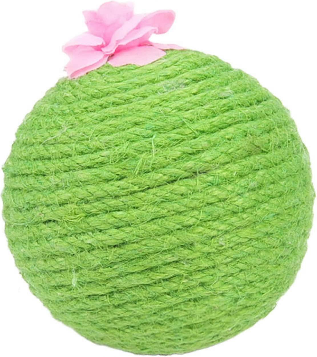 Generic Cat Cactus Ball Toy, Pet Cats Scratching Sisal Rope Wrapped Balls With Catnip Inside Ball Track Interactive For Kittens Play