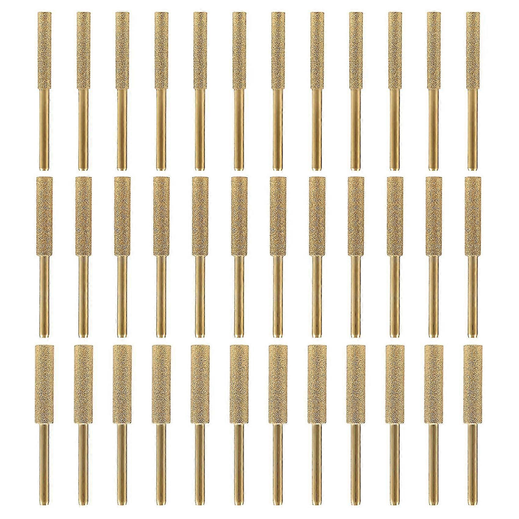 36pcs High Hardness Diamond Chainsaw Sharpener, Durable Emery Made, Easy To Install, 3 Sizes Titani