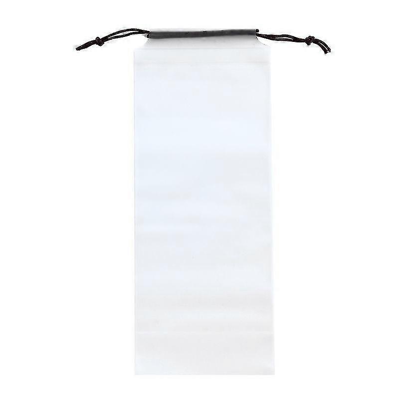 Matte Translucent Plastic Drawstring Umbrella Storage Organizer Bag. (white)(1pcs)