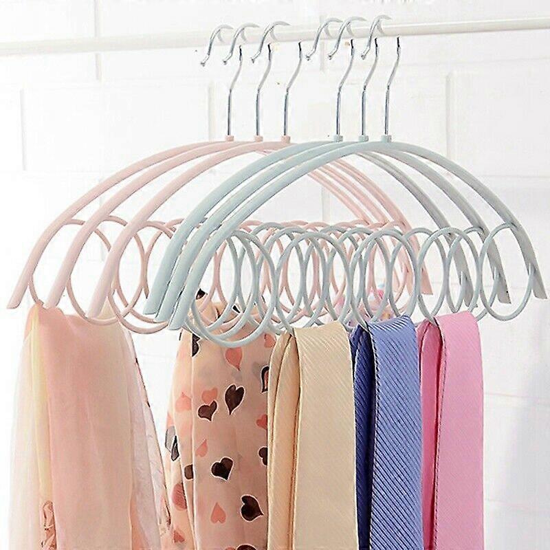 3pcs Multi-Scarf Hanger Display Hanging Scarf Ties Belts Organize 5-Ring Hooks