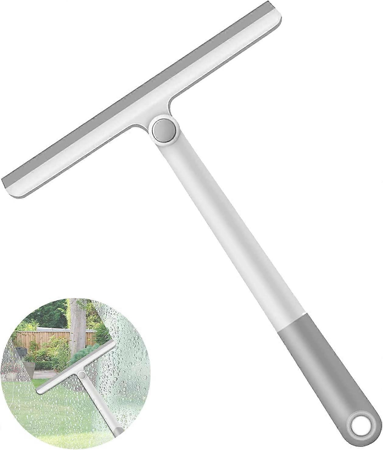 Shower Squeegee, 360 Rotatable Extended Handle Multipurpose(Gray)