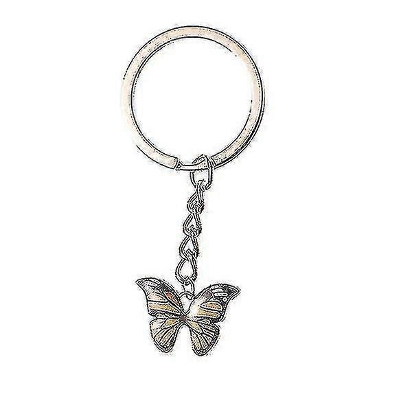 Fashion Keychain Color Dripping Butterfly Pendant Keychain