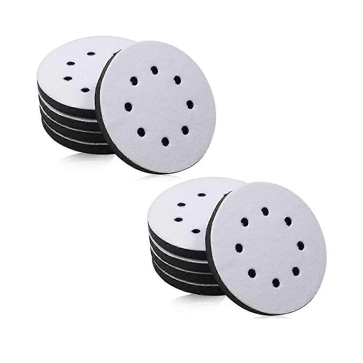 10 Pack Soft Density Interface Pads 5 Inch 8 Holes Hook And Loop Sponge Cushion Buffer Backing Pad