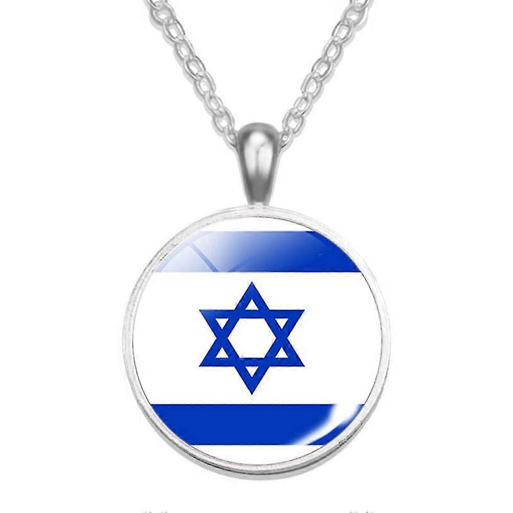 Necklace with Israel Flag Necklaces
