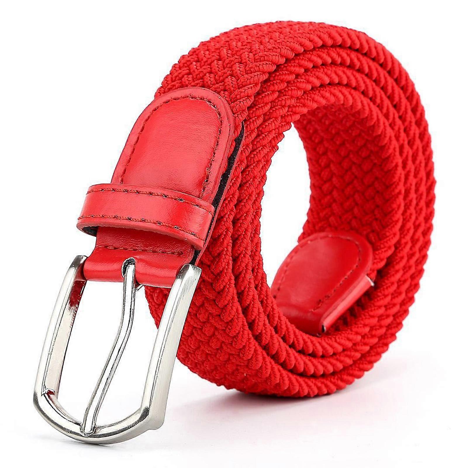 Casual Street Style Elastic Canvas-Belt Adjustables Woven Stretch Belt Stylish Clothe Accessory for Women Men