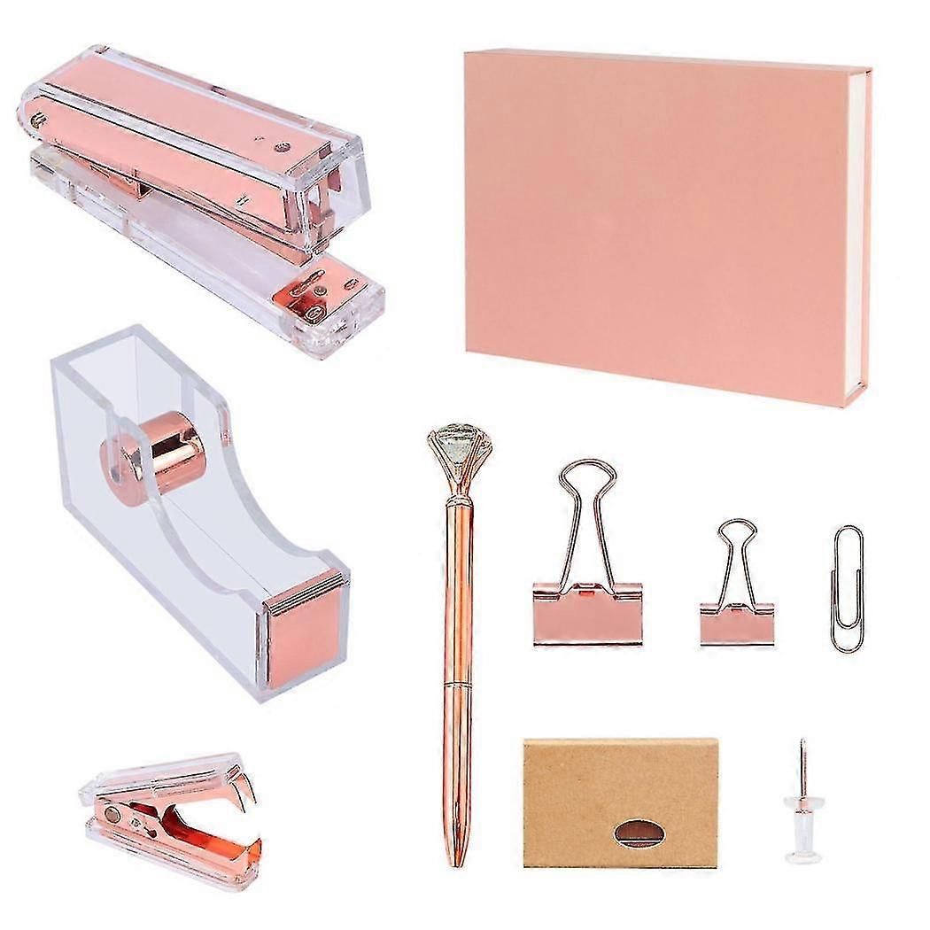Acrylic Series Stapler Tape Holder Ballpoint Pen Nail Puller Set B