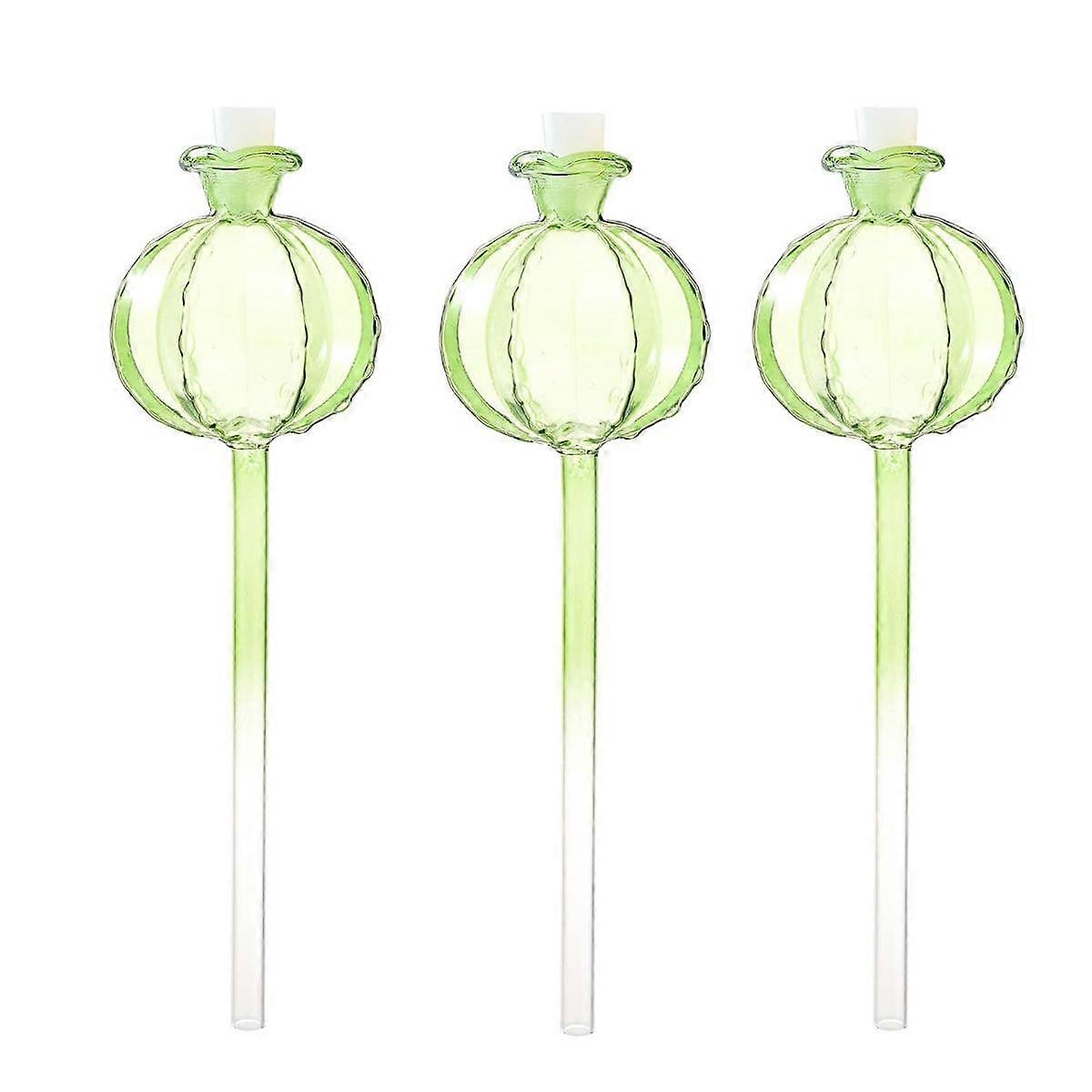 Plant Watering Globes ,3Pcs Blown Plant Watering Devices, Self Watering Globes Watering Globes for