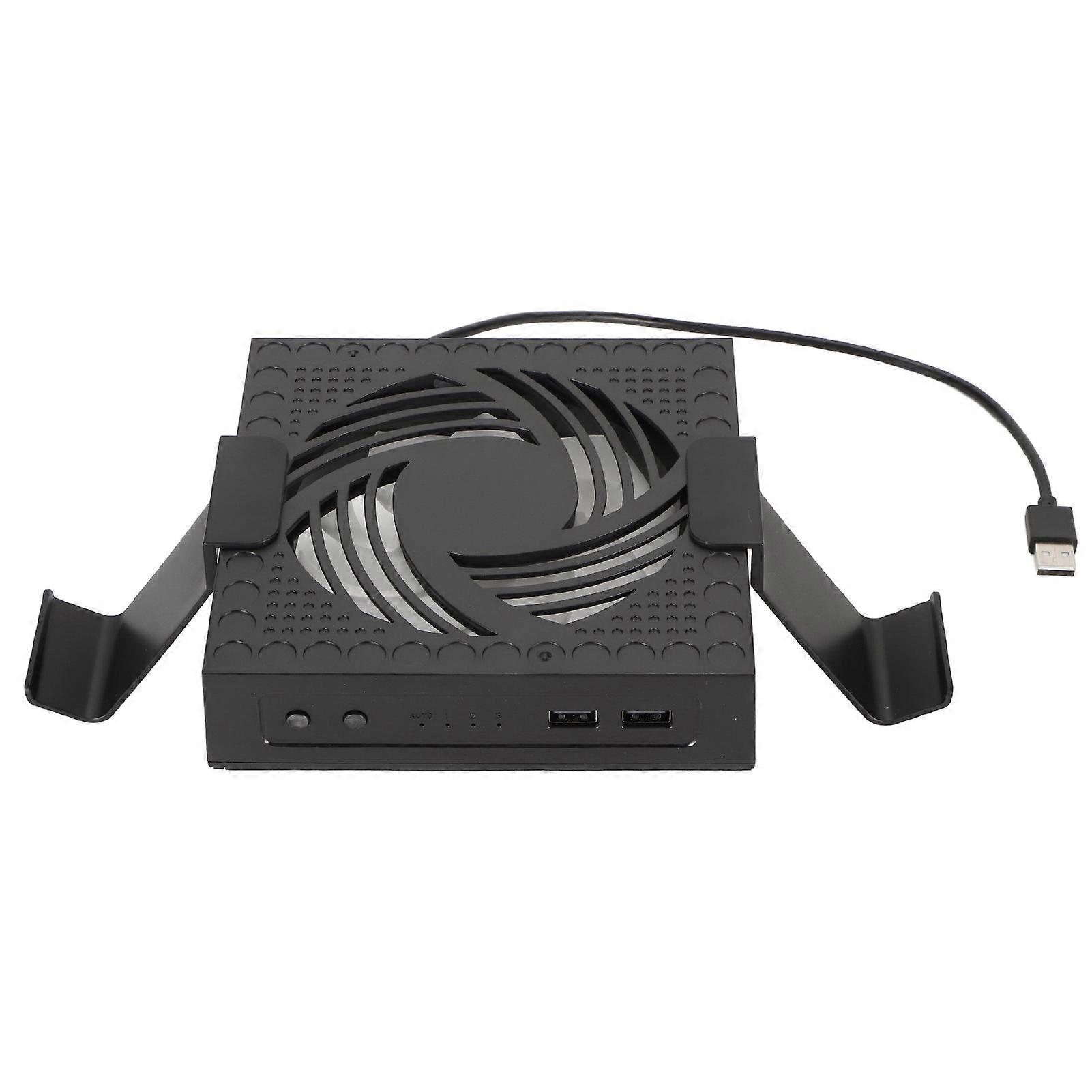 Cooling Fan Dust Proof for Xbox Series X 2000RPM 13 RGB Lighting Modes Fan Cooler System Storable Gamepad Headset