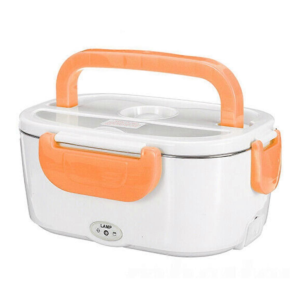 Portable Electric Heated Heating Lunch Box Travel Food Warmer Car Stainless Steel Liner Lunch Box