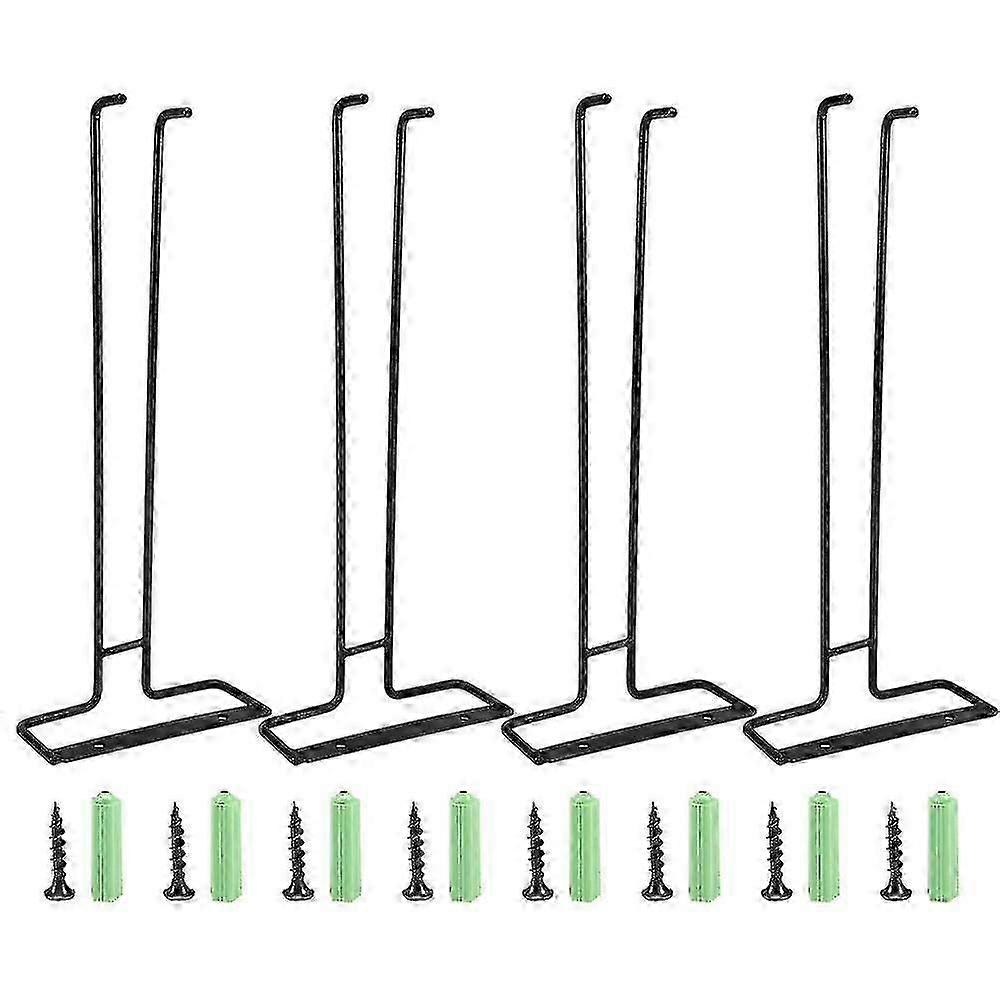 WJTG 4 Pcs Wine Glass Racks Wall Mounted Hanging Rack Shelf Wine Cup Display Stand For Cabinet And Bar BJ