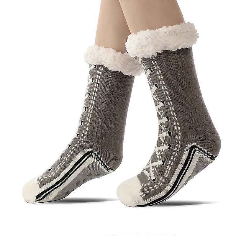 Women's Slipper Socks Warm Fuzzy Fleece-lined Indoor Anti-Skid Floor Socks