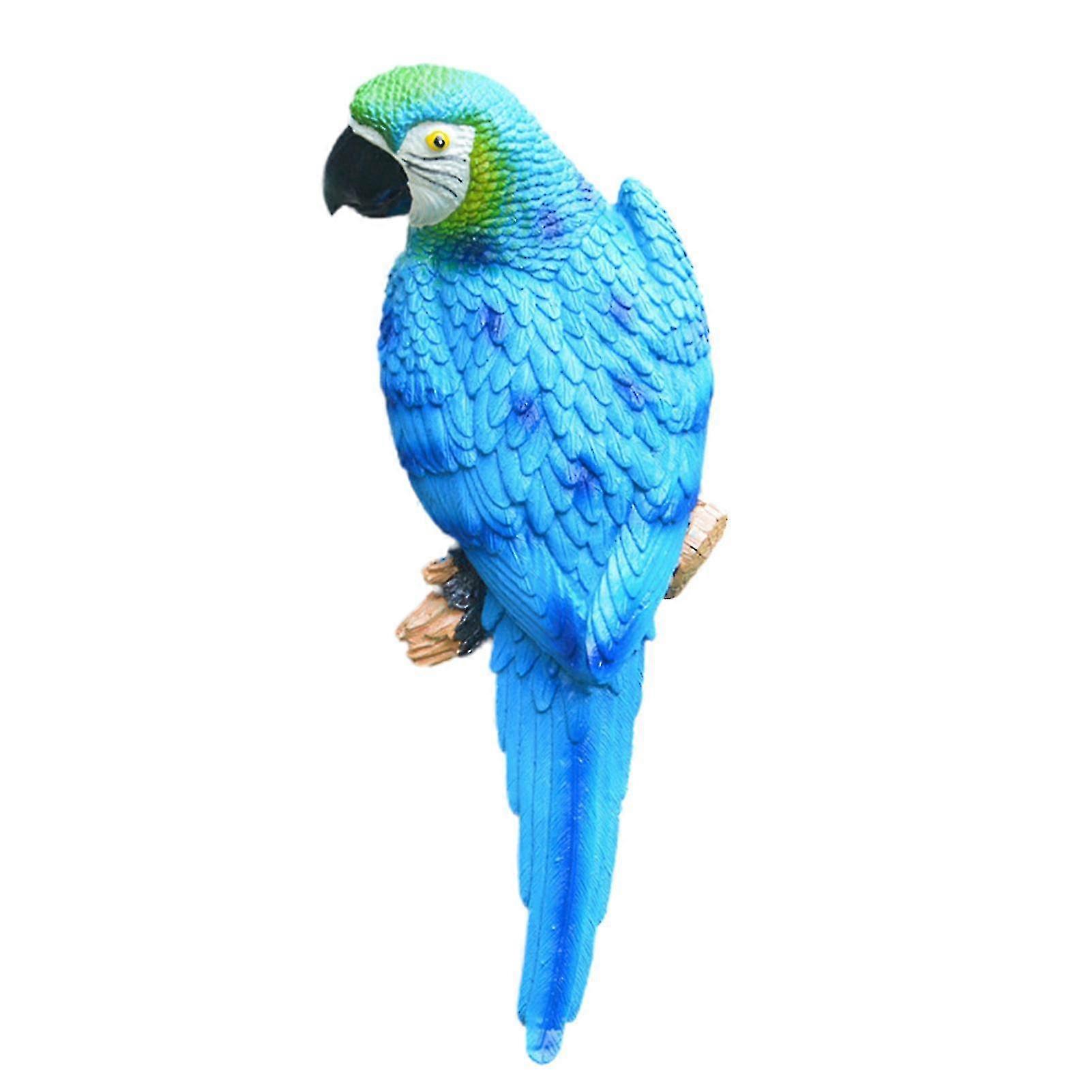 Parrot Statue Wall Mounted Vivid Multi-color Realistic Parrot Ornament For Patio
