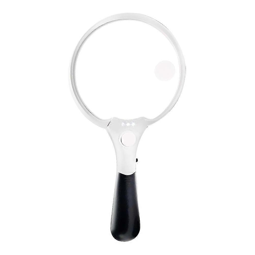 1pc Handheld Magnifier Practical Reading Magnifying Glass With Led Light