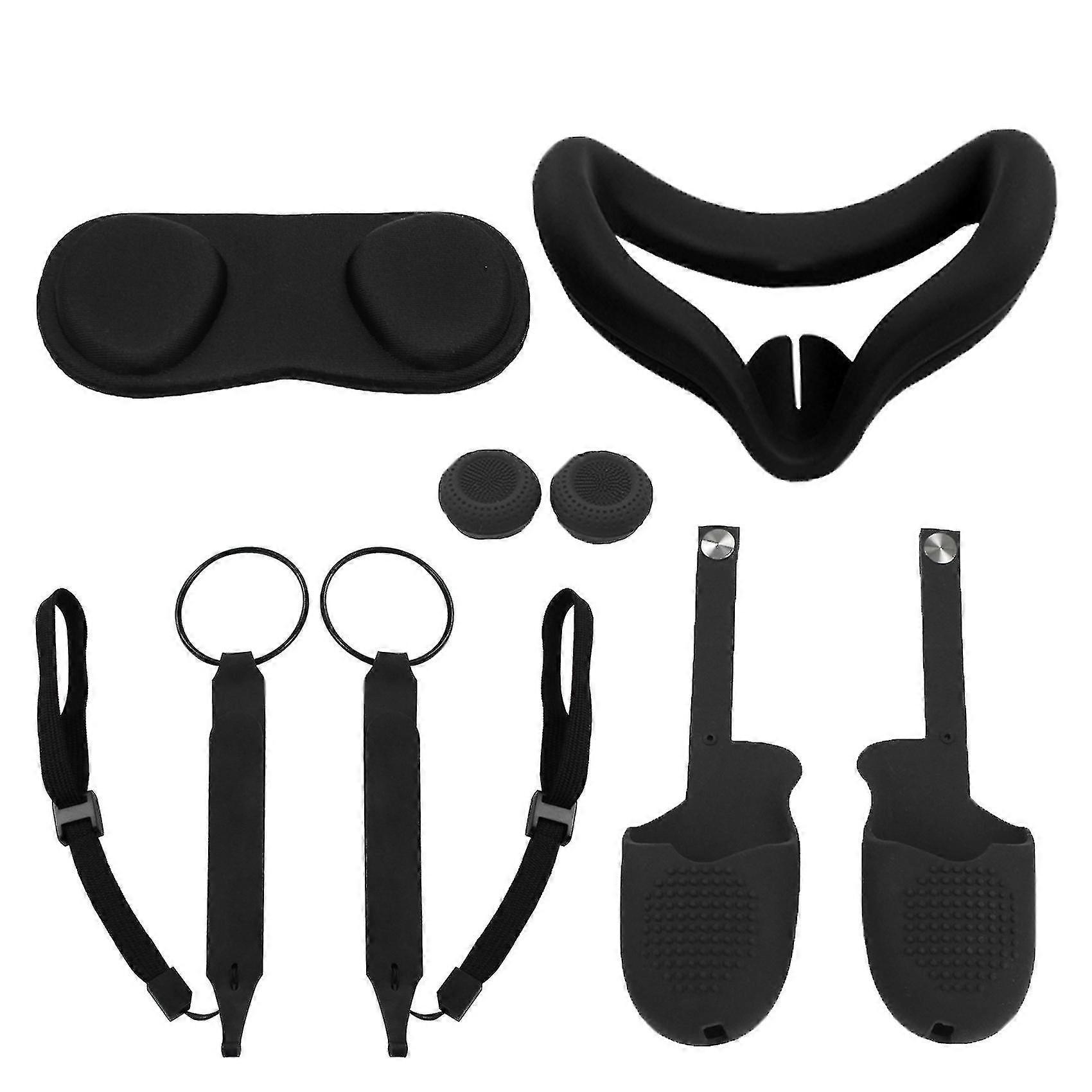 8 In 1 Vr Touch Controller Quest 2 Wrap Strap Protective Cover With Knuckle Strap Handle Grip For -