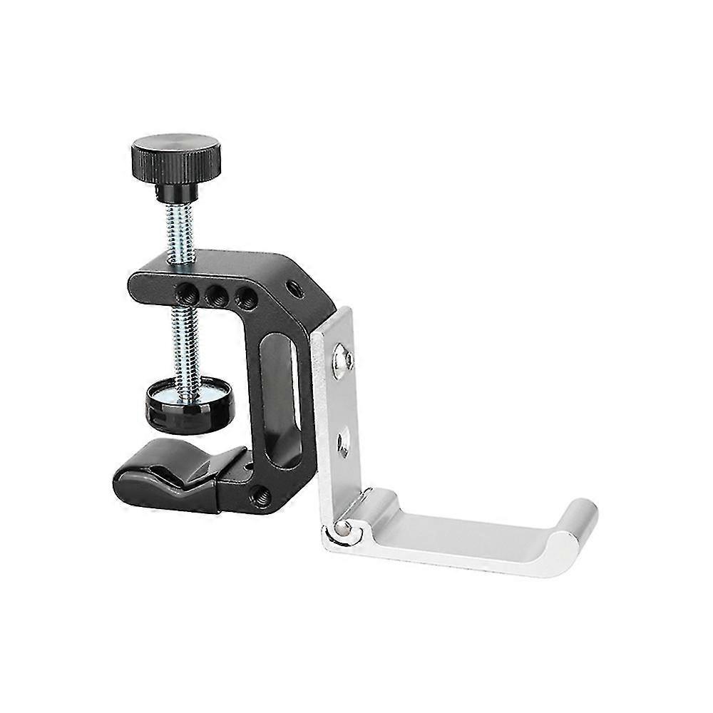 New Foldable Wall Hanging Hook Heavy Duty (silver) For Tool Storage + C Clamp With 1/4" & 3/8" Mounting Points