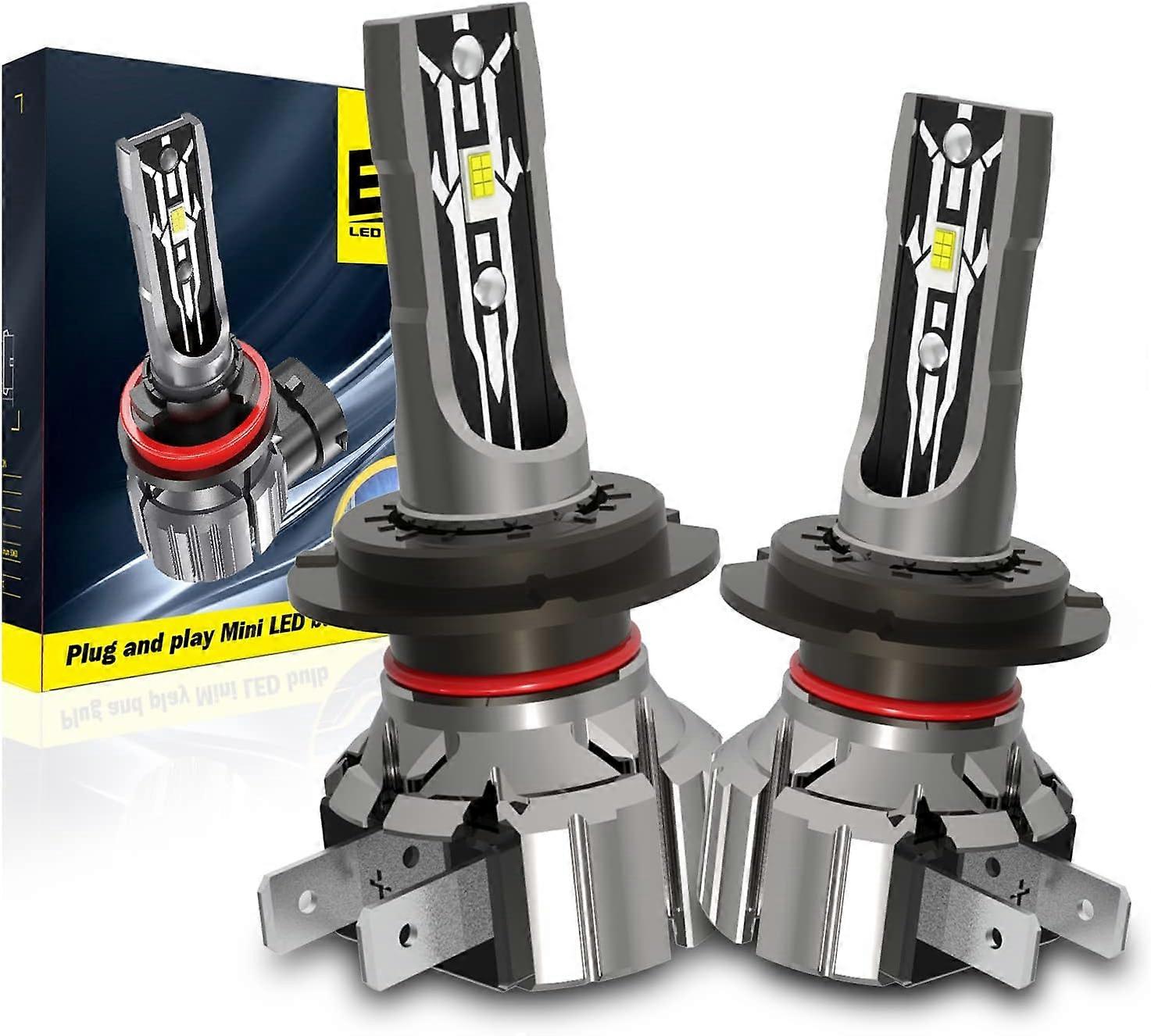 H8 H9 H11 LED Headlight Bulbs Canbus Error Free, 12V 70W 12000Lumens 6000K Xenon White H11 LED Auto Car Headlight Conversion Kit, 360 Degree Adjustabl