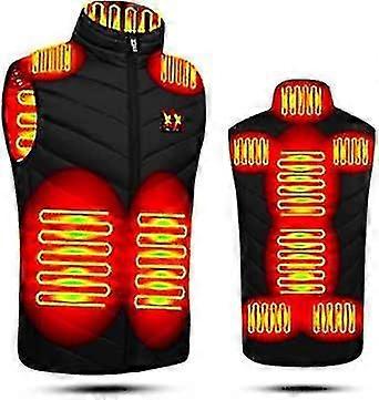 Lämmitetty liivi miehille ja naisille, USB-sähkölämmitteiset liivit, 3 lämpötilatasoa sähkölämmitteinen takki