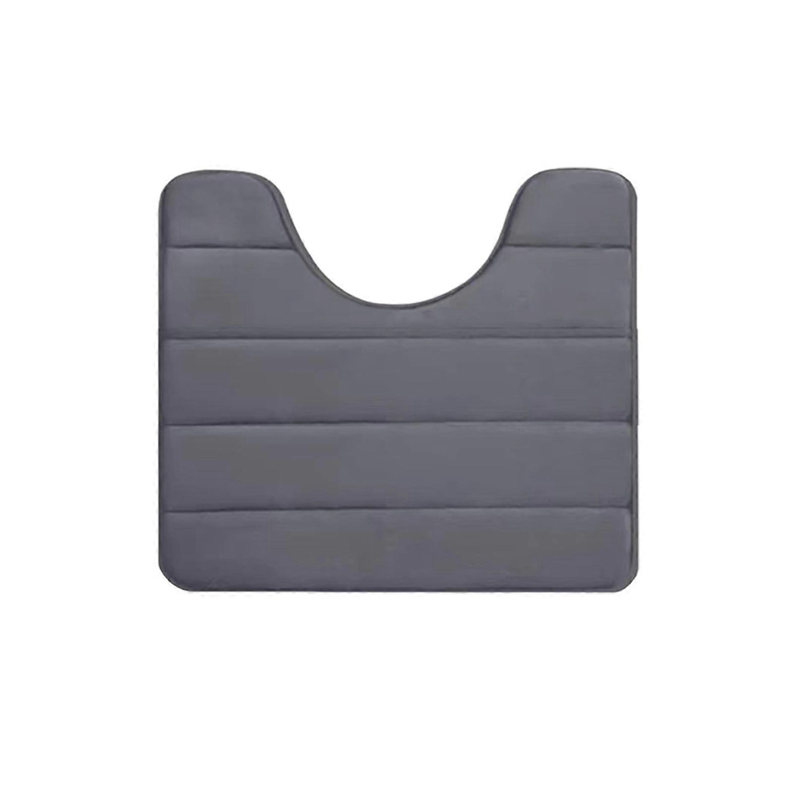 Memory Foam Bath Mat U Shape Toilet Mats Bathroom Rugs Soft Comfortable Water Quick Drying Absorption Non-Slip Thick Machine Washable Easier To Dry Da
