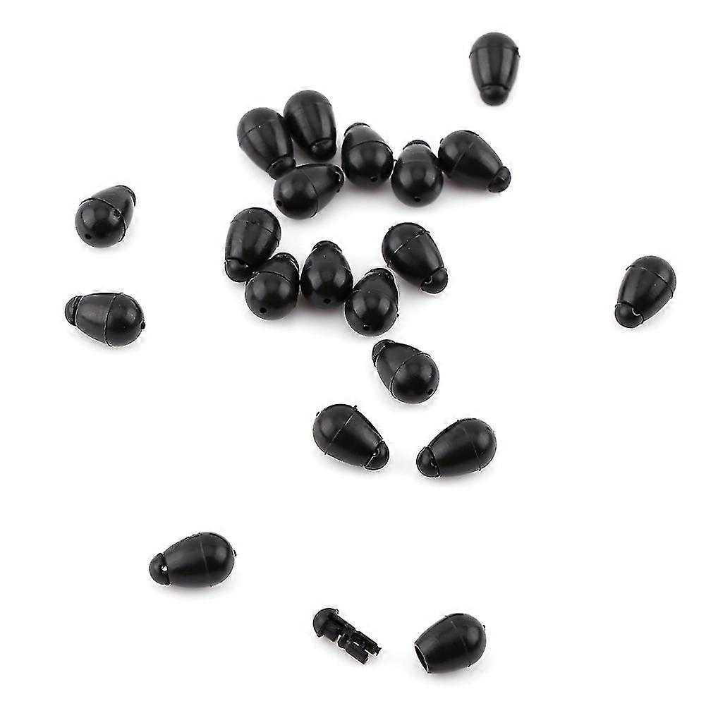 20pcs Black Carp Fishing Method Feeder Quick Change Beads Terminal Tackle(11mm)