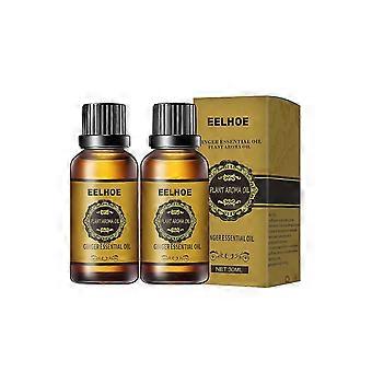 Eelhoe gember etherische olie verstevigende en afslankende massage om naar de grote buik te gaan dijspiervorming onderbuik afslankolie, 30ml * 2 stuks