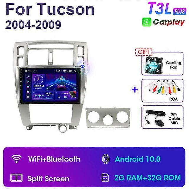 2Din Android 11 Autoradio Multimedia Video Player Für Hyundai Tucson 2004-2013 Stereo GPS Navigation 4G Carplay Auto RDS DSP IPS