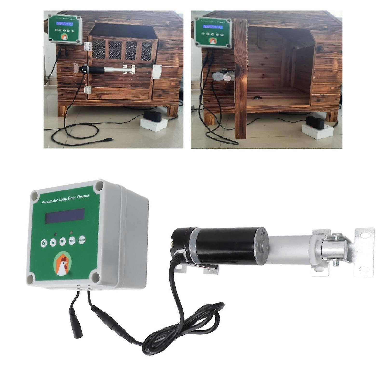 Nuovi attuatori lineari per apripollaio automatico Kit motore elettrico per porta pollaio con sensore di luce Telecomando da 100 a 240 V