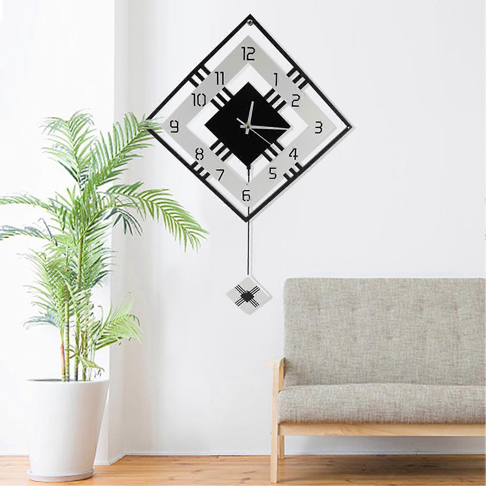 Modern Solid Wood Aluminum Clock Pendulum Wall Decorestone