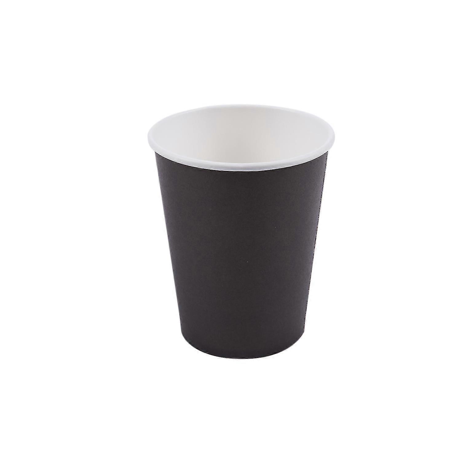 20 Paper Cups (9oz) - Plain Solid Colours Birthday Party Tableware Catering(black)