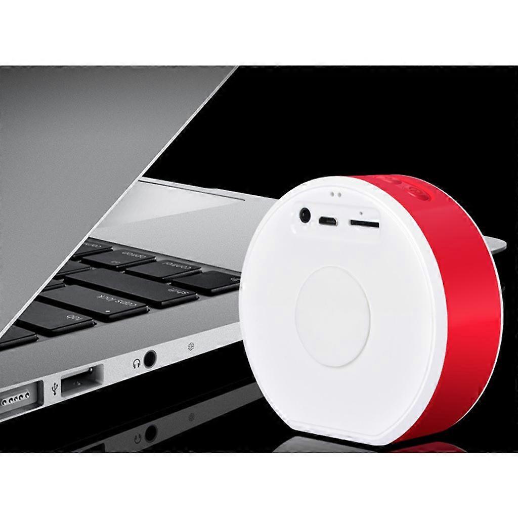Bluetooth Speaker, 33-Feet Bluetooth Range & Built-in FM Radio & Mic, Wireless Speaker with Low Harmonic Distortion and Superior Sound - Red