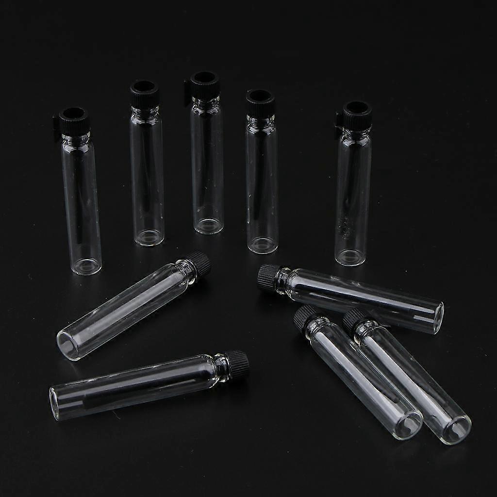 2x 2ml 50Pcs Empty Clear Glass Perfume  Vials Containers for Purse