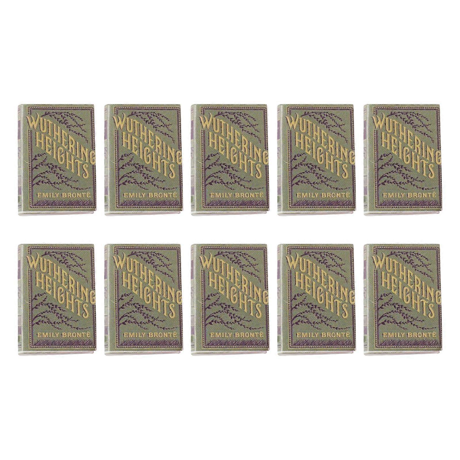 10Pcs Dolls House Miniature Books 1:12 Scale Simulation Mini Books for Study