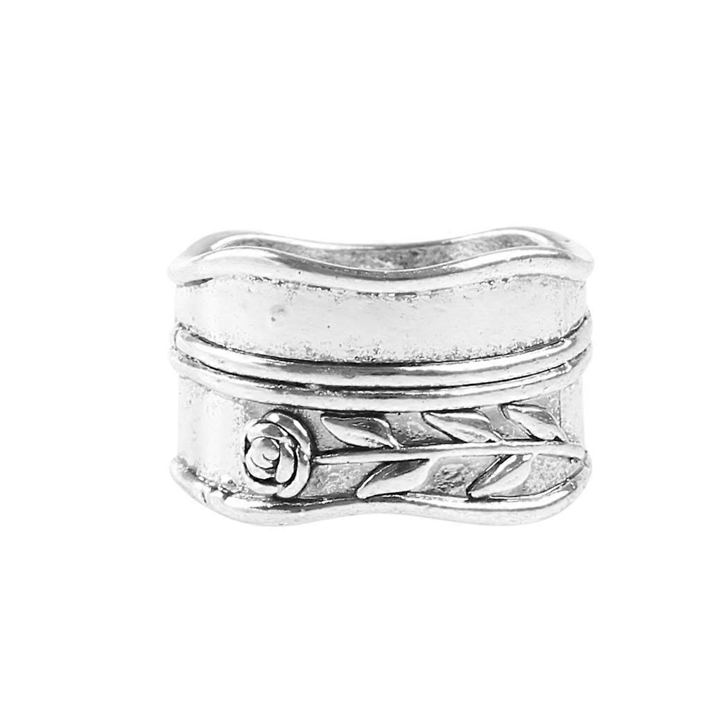Rose Ring Leaf Pattern Stackable Fidget Ring Anti Stress Anxiety Party Jewelry