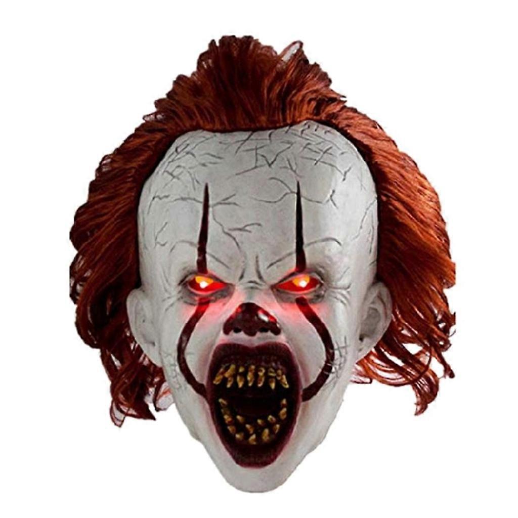 Il Chapitre Deux Effrayant Clown LED Lumière Masque Cosplay Flash Halloween Costume de Fête