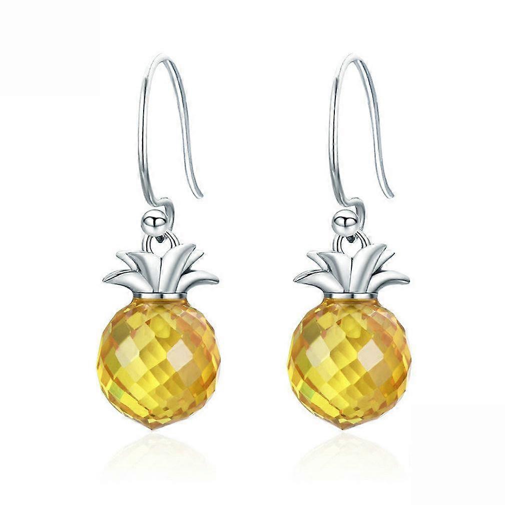 Earrings Pineapple Sterling Silver S925 Sterling Silver for Ceremony