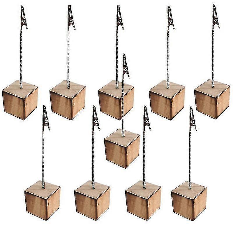 Holzkartenhalter mit Eisenclip 10pcs