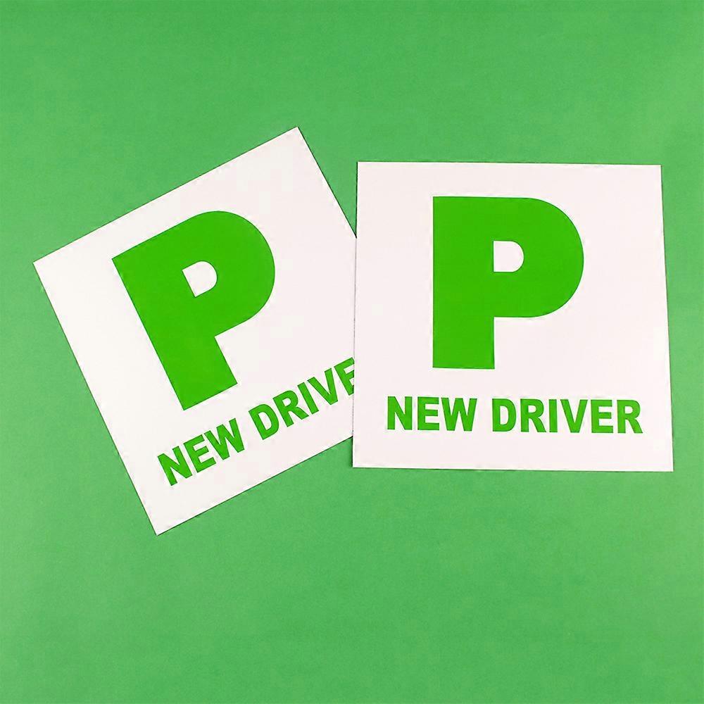 Fully Magnetic P Plates for New Drivers, 2 Pack Fully Magnetic Plates - Anti-Scratch Vehicle Paint