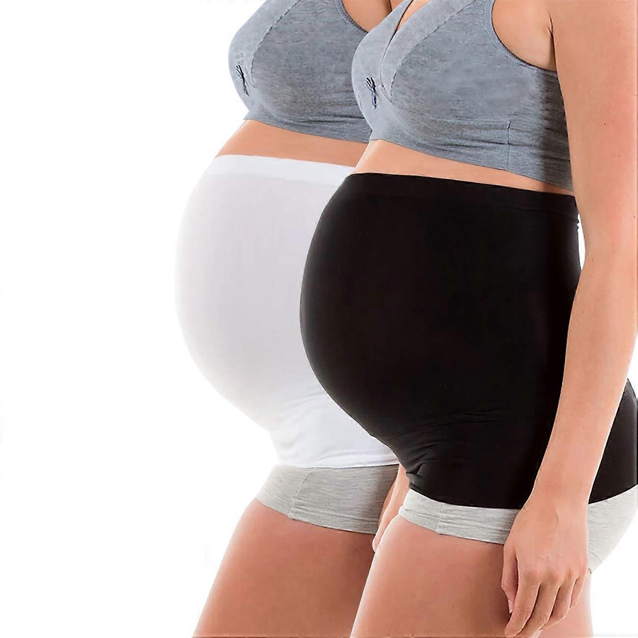 Womens Maternity Belly Band for Pregnancy Non-slip Silicone Stretch Pregnancy Support Belly Belt Bands - - Medium