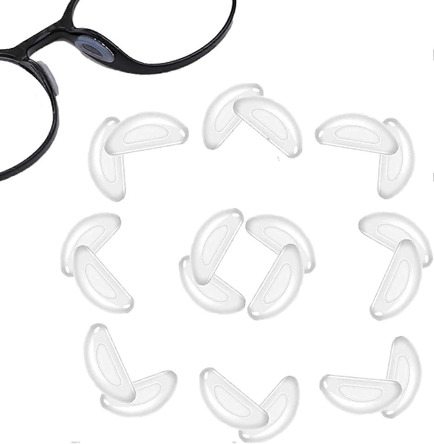 Adhesive Nose Pads for Glasses, 10 Pairs Non-Slip Silicone Glasses Nose Pads, Adhesive Nose Pads for Glasses L