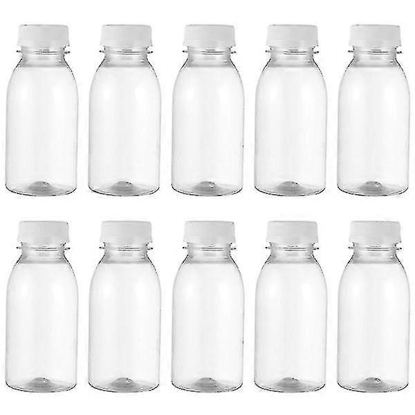 10pcs 200ml διαφανή πλαστικά μπουκάλια ποτών ποτών μπουκαλιών αποθήκευσης γάλακτος