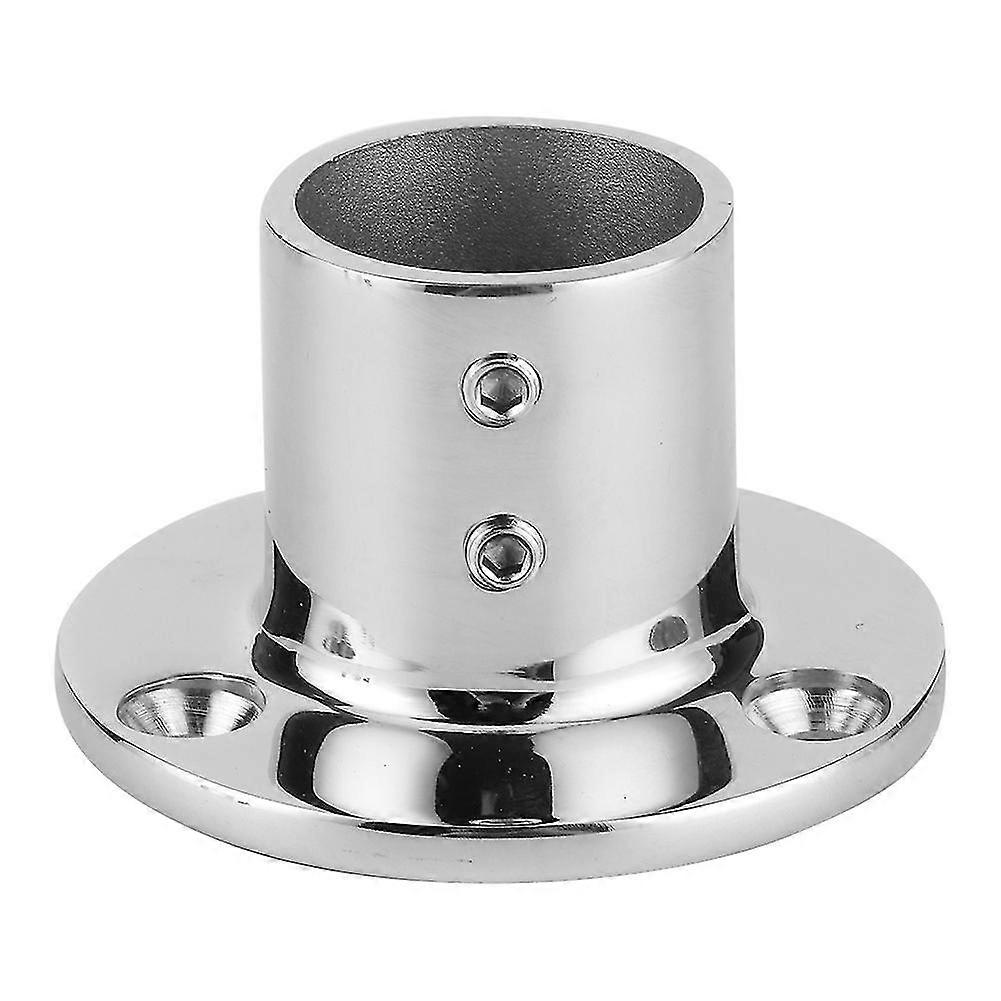 90 Degree Stainless Steel Round Tube Stanchion Base – Marine Grade 316 SS Hand Rail Fitting For Boats & Railings - View #3
