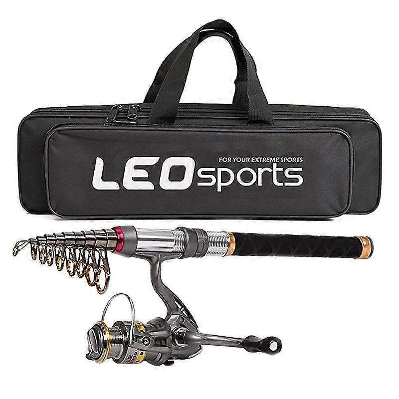 Fishing Rod Reel Combo Carbon Telescopic Fishing Pole Spinning Reels with Fishing Carrier Bag for