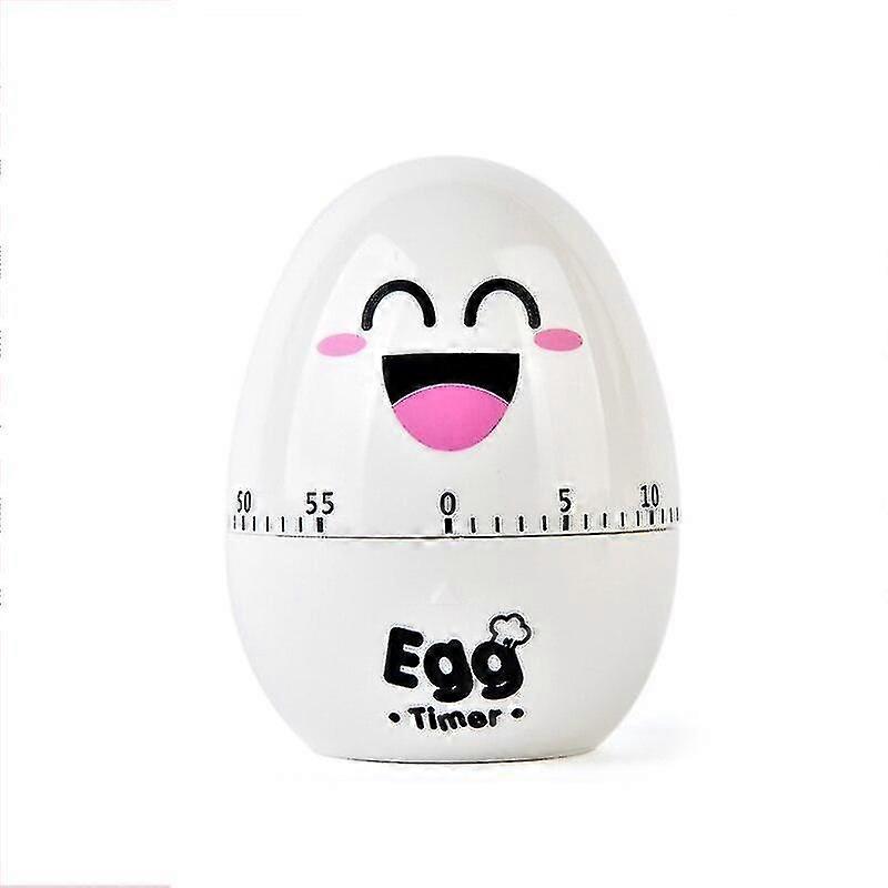 Cute Kitchen Egg Timer, 60 Minutes Egg Shaped Mechanical Rotating Alarm For Cooking