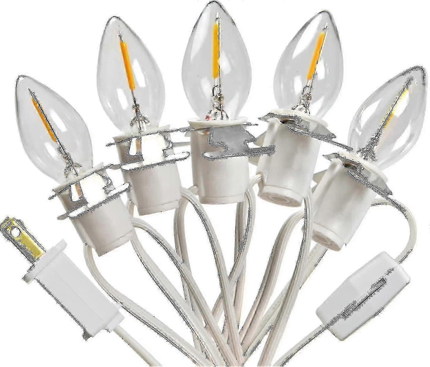 5 Base C7 String Bulbs Christmas Village Light Accessory Cord With 5 Led Light Bulb-Good
