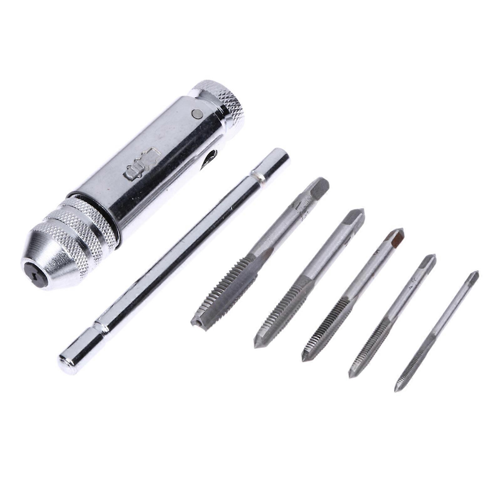 T-Handle Tap Wrench Set with M3 M4 M5 M6 M8 Wrench Metric Hand Thread Tap