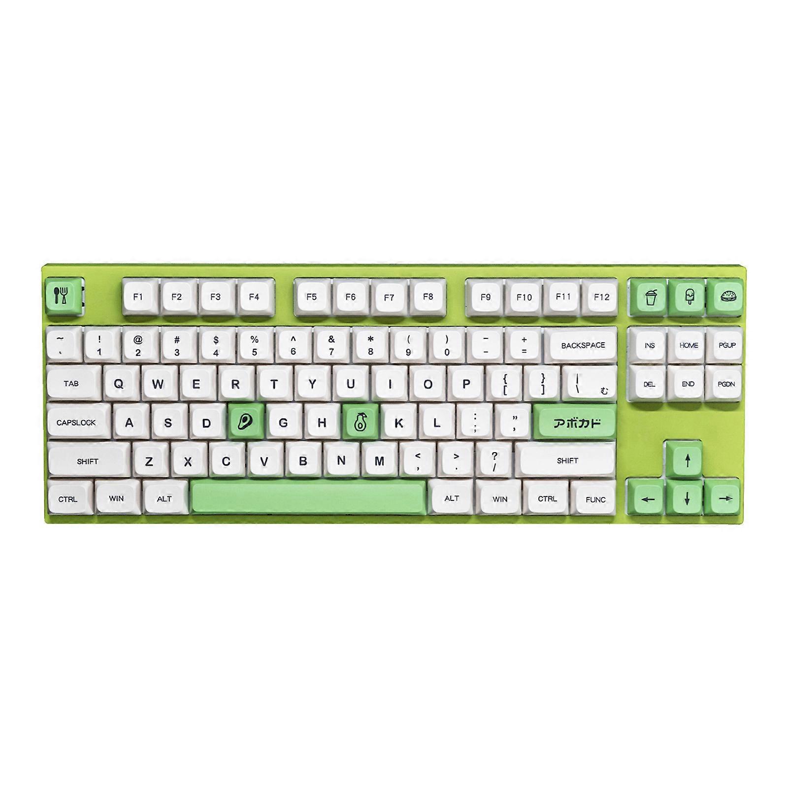 135-key Avocado Keycaps PBT Sublimation Cherry Profile for Mechanical Keyboard