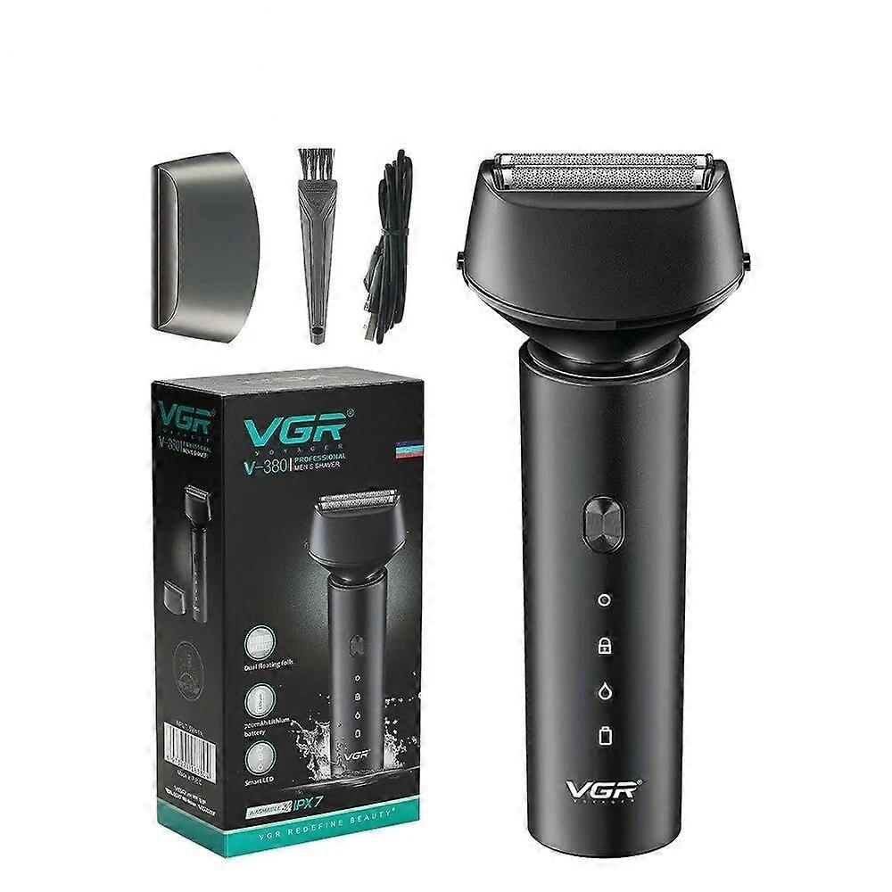 VGR Beard Shaver Professional Hair Trimmer Electric shaver IPX7 Waterproof Rechargeable Cordless Shaving Machine for Men V-380