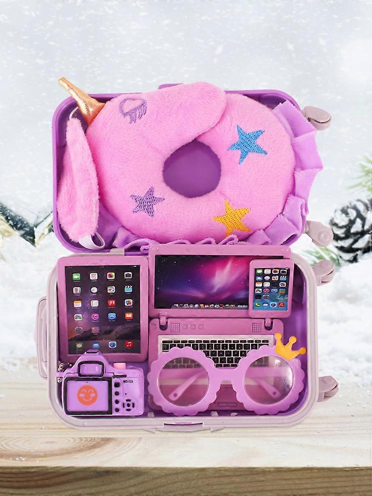 18インチドールスーツケーストラベルラゲッジプレイセットカメラコンピューター携帯電話iPadなど