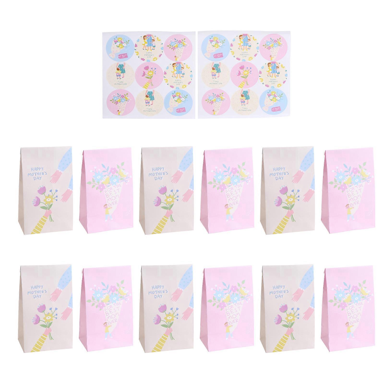 30db Anyák napi tematikus csomagoló táskák ajándék csomagoló táskák ajándék csomagoló papírzacskók