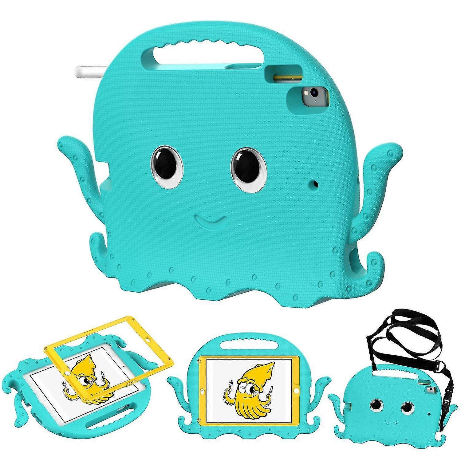 iPad 9.7インチ(2017)/(2018)/iPad Pro 9.7インチ(2016)ポータブルEVAケースかわいい漫画タコペン用