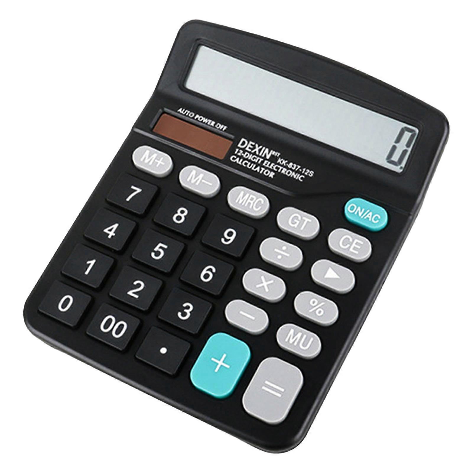 Mini Calculator Clear Screen Display Comfortable Buttons Non-breakable 12 Digits Display Ultra-thin Desktop Calculator Office Supply QingHai
